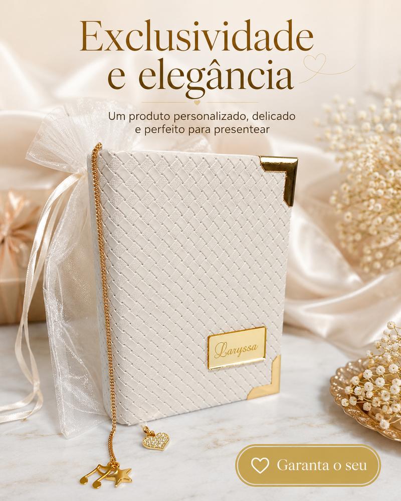 Binário Personalizado com o nome - Biblia com hinário