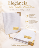 Kit Biblia e Hinário Personalizado com o nome